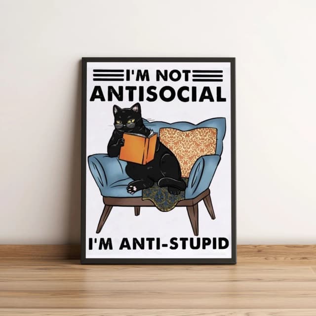Quadro I'm Not Antisocial I'm Anti-Stupid 165