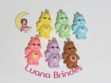 Pingente Ursinhos Carinhosos em Resina Pct c/ 6 Unidades
