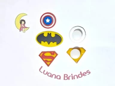 Mini Simbolo Herois C/adaptador pra Crocs Pacote C/6 Unidade