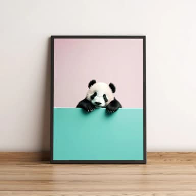 Quadro Panda Fofinho no Muro 361