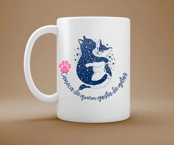 Caneca de Gatos - para Quem Ama Gatos de Verdade