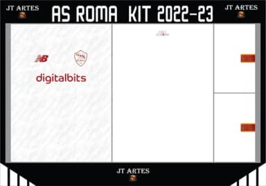 Vetor Da Camisa As Roma Away Kit 2022-23