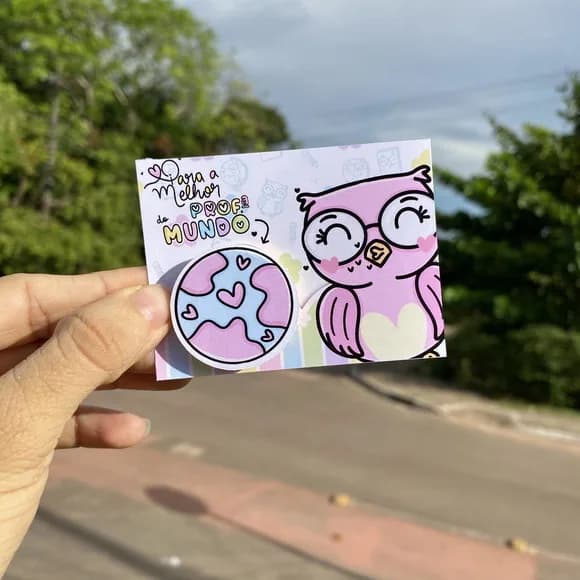 Card com Moeda de Chocolate Dia dos Professores