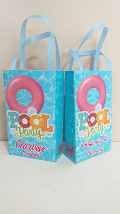 Sacolinhas Personalizadas Pool Party para Lembrancinhas