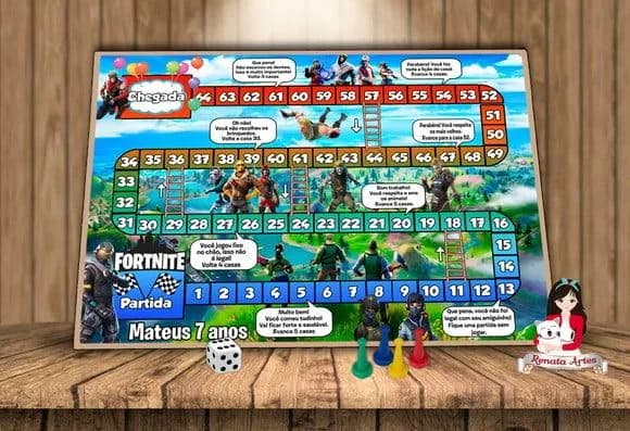 Tabuleiro Educativo Personalizado Fortnite