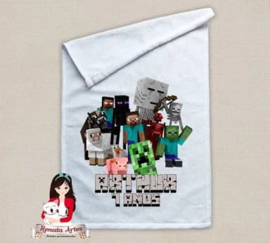 Toalhinha Personalizada Minecraft