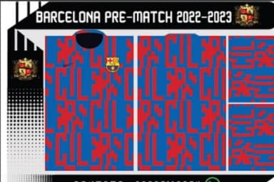 Vetor Da Camisa Do Barcelona Pre Jogo 2022/2023