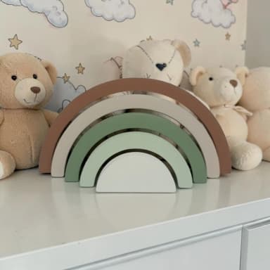 Arco iris de mdf decorativo/ Enfeite de festa, decoração pra quarto de bebe.