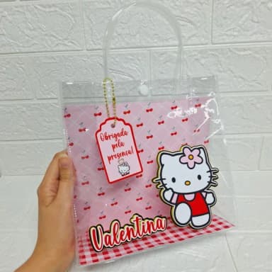Sacola Pvc Transparente - Hello Kitty