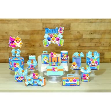 Kit 60 Lembrancinhas Baby Shark Menino