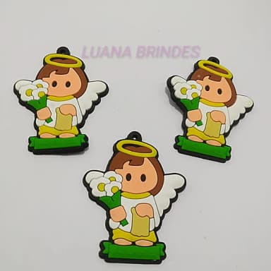 Pingente São Gabriel de Borracha 5,3cm Pct 5 Unidades