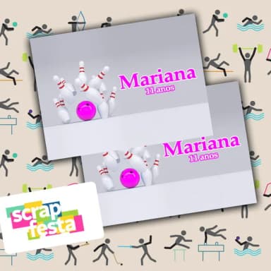 Adesivo Personalizado Retangular 7,45x5,5 Boliche