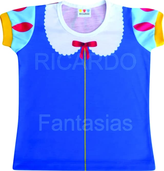 Camiseta infantil Feminina Temática para Meninas - Baby Look Princesas