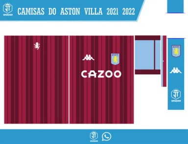 vetor da camisa do aston villa 2021 2022