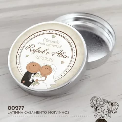 Latinha Adesivada Casamento - 00277