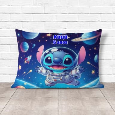 Almofada Personalizada lembrancinhas do Stitch astronauta