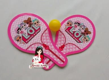 Raquetes de Ping Pong Personalizada Tema Lol Surprise