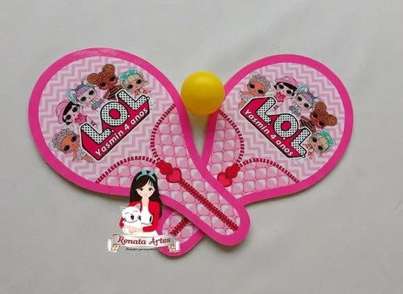 Raquetes de Ping Pong Personalizada Tema Lol Surprise