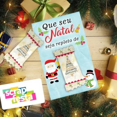 Card com Bala Personalizada Festa Natal