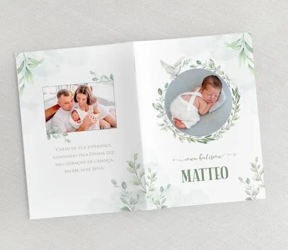 Livro De Orações Com Fotos Do Bebê Para Lembrança