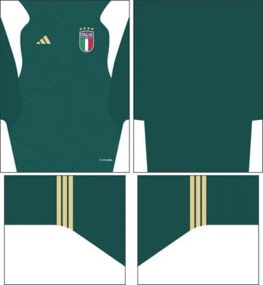 Arte Vetor Camisa Italia Treino Ii 2026