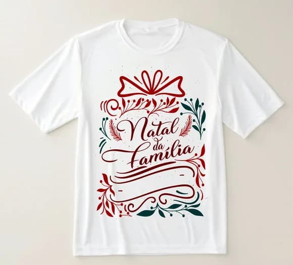 Camiseta Natal da Família Personalizado com Nome