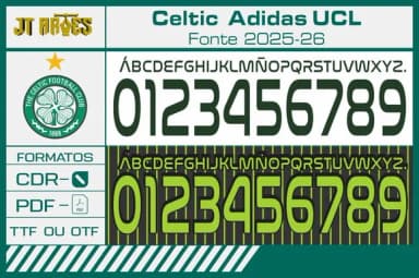 Fonte Celtic 2025-26 Adidas Ucl