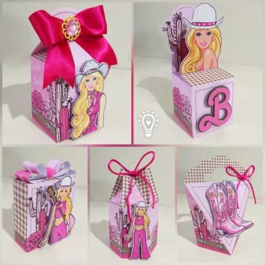 Kit 60 Lembrancinhas - Barbie Cowgirl
