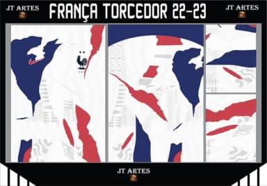 Vetor Camisa da França Torcedor 22-23