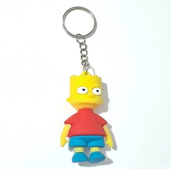 Chaveiro Bart Simpson Emborrachado Pacote com 2 Unidades