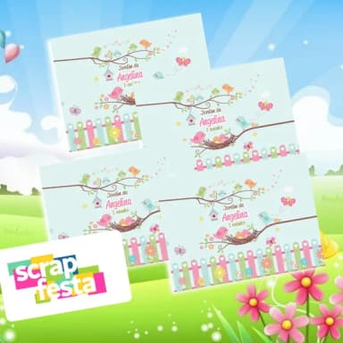 Adesivo Personalizado Retangular 6x8 Jardim Encantado