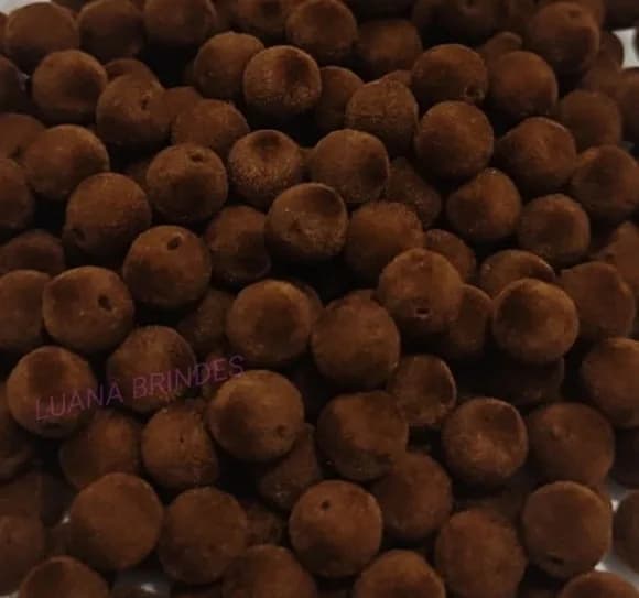 Bolinha Marrom de Camurça - 8mm - pct c/ 100 unidades