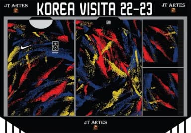 Vetor da Camisa Coréia do Sul Visita 22-23