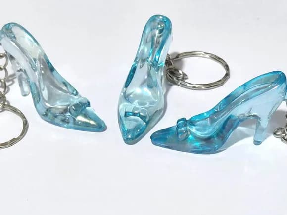 Chaveiro Sapatinho Azul Cristal Furta Cor 5cm - 20 Unidades