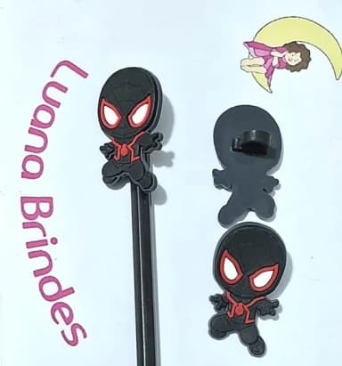 Lápis C/ponteira Homem Aranha Emborrachado 6 Unidades