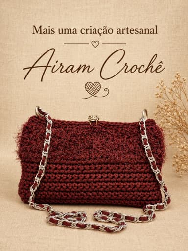 Bolsa pelúcia em crochê