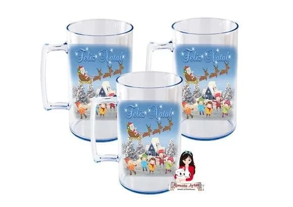 Caneca Acrílica 500ml Natal
