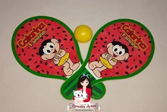 Raquetes de Ping Pong Personalizada Tema Melancia