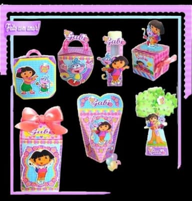 Kit 60 Lembrancinhas Dora Aventureira