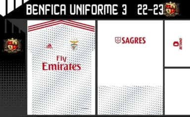 Vetores Camisa Benfica Uniforme Iii 2022-2023