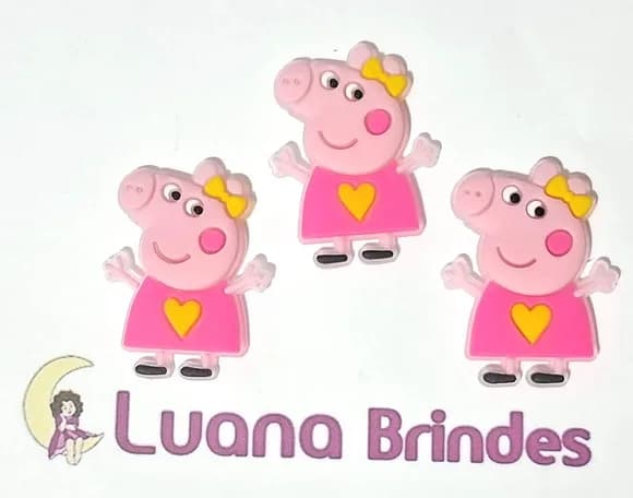 Aplique Porquinha Rosa Emborrachado Pacotes com 6 Peças