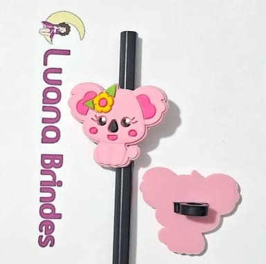 Lápis C/ponteira Coalas Rosa e Cinza Pacotes com 6 Peças