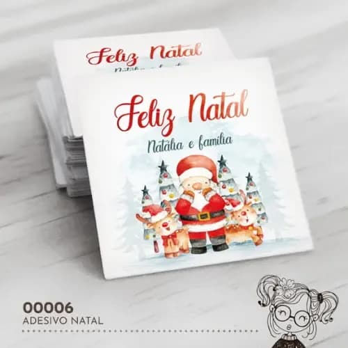 Adesivo Quadrado Natal - 00006