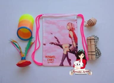 Mochila Boa Infância Tema Naruto Menina