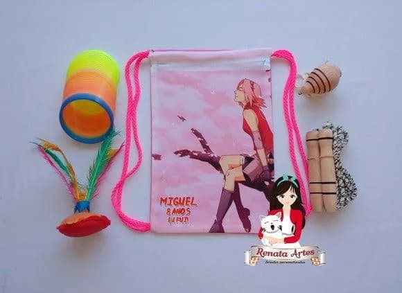Mochila Boa Infância Tema Naruto Menina