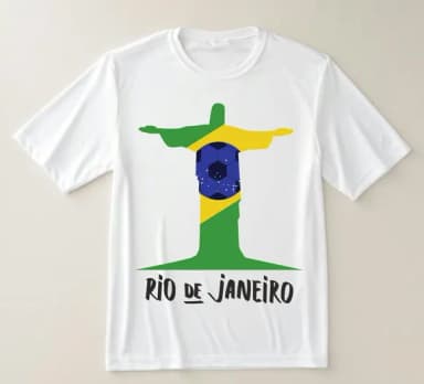 Camiseta Cristo Redentor Brasil Futebol Rio de Janeiro