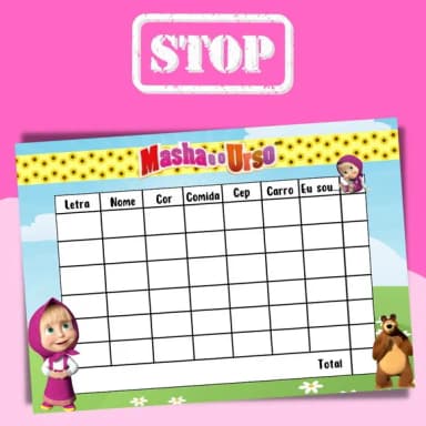 Jogo do Stop ( Conhecido Como Adedanha)