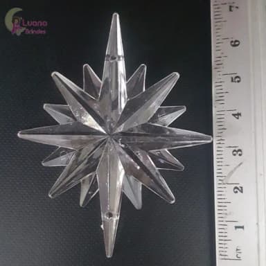 Estrela Dalva Transparente de Acrílico C/furo-pct C/6 Unid