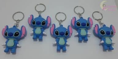 Chaveiro Lilo Stitch de Borracha - Pct C/2 Unid