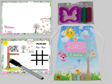 Kit Mochila e Lousa Magicas + Kit Massinha Jardim Encantado